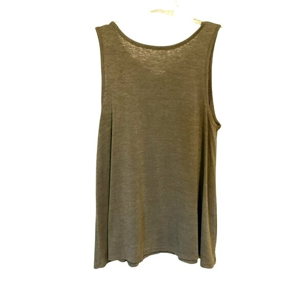 Sonoma Goods For Life Tank Top Flowy Lightweight Women's Sz Large Green Relaxed - Picture 5 of 7